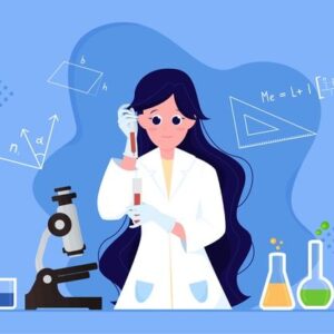 Female Scientist Illustration